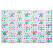 PERSONALISIERTER CHRISTLICHER 1. GEBURTSTAG FABRIC STOFF (Fat Quarter (45,7 x 55,9 cm))