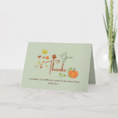 Personalisierter Christlicher Erntedank | Familien Feiertagskarte (Vorderseite)