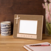 Personalisierter Christlicher Palmkreuz Geätzte Rahmen (Linke Ecke)