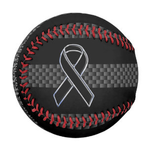 Personalisierter Chrome wie Schwarzes Ribbon-Gedä Baseball