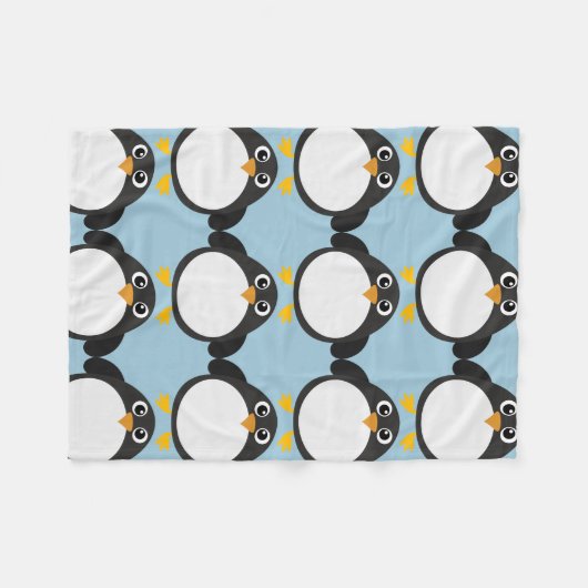 Personalisierter Chubby Penguin Fleecedecke (Vorderseite (Horizontal))