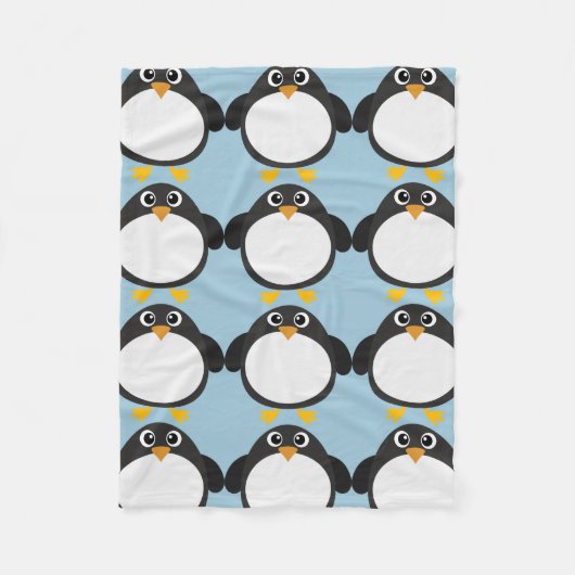 Personalisierter Chubby Penguin Fleecedecke (Vorderseite)