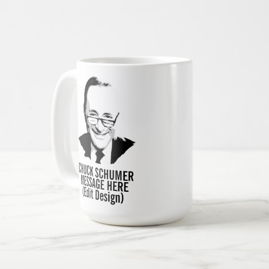 Personalisierter CHUCKSCHUMER Kaffeetasse (Vorderseite Links)
