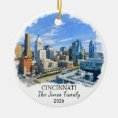 Personalisierter Cincinnati-Schmuck, Benutzerdefin Keramik Ornament (Vorne)