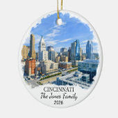 Personalisierter Cincinnati-Schmuck, Benutzerdefin Keramik Ornament (Links)