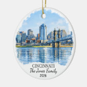 Personalisierter Cincinnati-Schmuck, Benutzerdefin Keramik Ornament (Links)