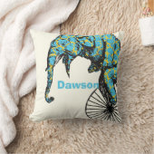 Personalisierter Circus-Elefant des neuen Babyjung Kissen (Decke)