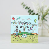 Personalisierter Circus Geburtstagsparty Einladung (Stehend Vorderseite)