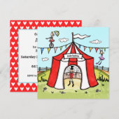 Personalisierter Circus Geburtstagsparty Einladung (Vorne/Hinten)