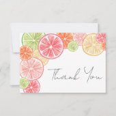 Personalisierter Citrus Name Dankeskarte (Vorderseite)