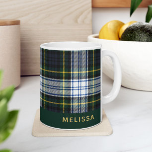 Personalisierter Clan Gordon Tartan Karo Name Kaffeetasse
