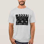 Personalisierter Clapperboard Klassiker T-Shirt (Vorderseite)