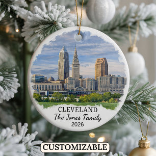 Personalisierter Cleveland-Schmuck, Benutzerdefini Keramik Ornament