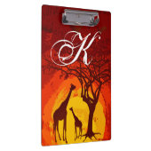 Personalisierter Clip Board African Safari Giraffe Klemmbrett (Rechts)