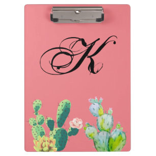 Personalisierter Clip Board Bohemisch Kakteen Succ Klemmbrett
