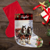 Personalisierter Clydesdale Weihnachts-Strumpf Kleiner Weihnachtsstrumpf