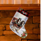 Personalisierter Clydesdale Weihnachts-Strumpf Kleiner Weihnachtsstrumpf