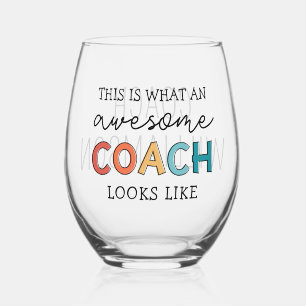 Personalisierter Coach Funny Phantastisch Coach Weinglas Ohne Stiel