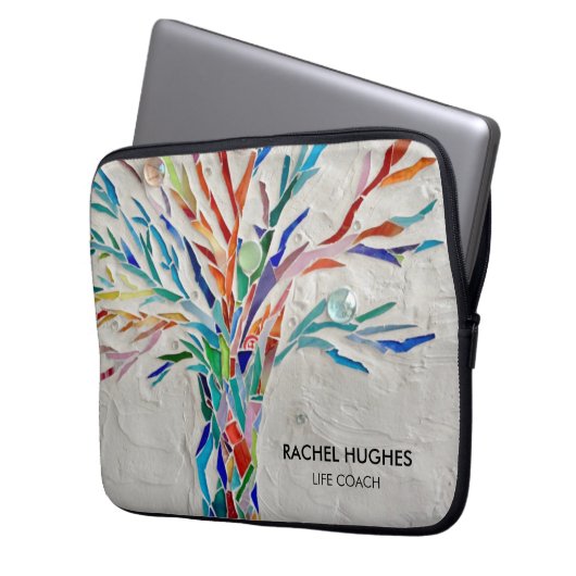Personalisierter Coach für das Baumleben Laptopschutzhülle (Vorderseite Links)