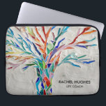 Personalisierter Coach für das Baumleben Laptopschutzhülle<br><div class="desc">Dieser einzigartige Lap Top Sleeve ist mit einem Mosaikprint aus winzigen Glasstücken in lebhaften Farben dekoriert. Einfach mit Ihrem Namen und Beruf anpassbar. Verwenden Sie die Option Weitere anpassen, um die Textgröße, den Stil oder die Farbe zu ändern, wenn Sie möchten. Weil wir unsere eigenen Kunstwerke erstellen, werden Sie dieses...</div>