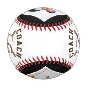 Personalisierter Coach mit 4 Foto- und Teamnamen Baseball (Rückseite)