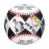 Personalisierter Coach mit 6 Foto- und Spielername Baseball (Vorderseite)