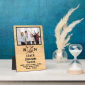 Personalisierter Coach mit Foto- und Spielernamen Fotoplatte (Seite)