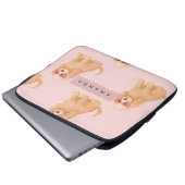 Personalisierter Cocker Spaniel Hund mit Brille Laptopschutzhülle (Vorne Knopf)