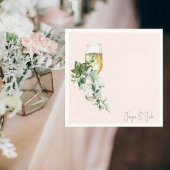 Personalisierter Cocktail aus Champagner-Glas Serviette
