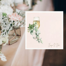 Personalisierter Cocktail aus Champagner-Glas