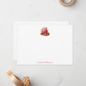 Personalisierter Cocktail Country Strawberry Jam Mitteilungskarte (Vorderseite/Rückseite Beispiel)