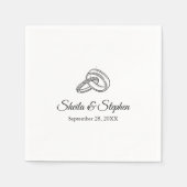 Personalisierter Cocktail für Hochzeitssender Serviette (Vorderseite)