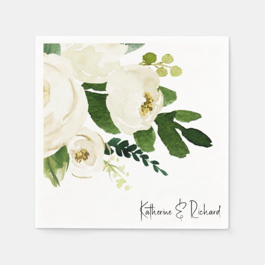 Personalisierter Cocktail in der eleganten White R Serviette (Vorderseite)