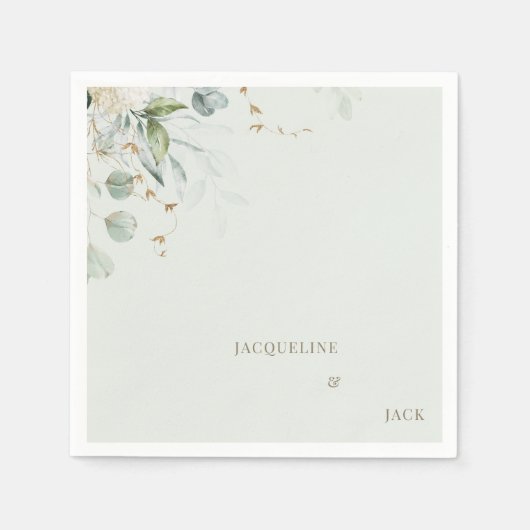 Personalisierter Cocktail in Light Sage Folies Serviette (Vorderseite)