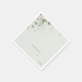 Personalisierter Cocktail in Light Sage Folies Serviette (Ecke)