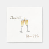 Personalisierter Cocktail zur Champagner-Tost-Hoch Serviette (Vorderseite)