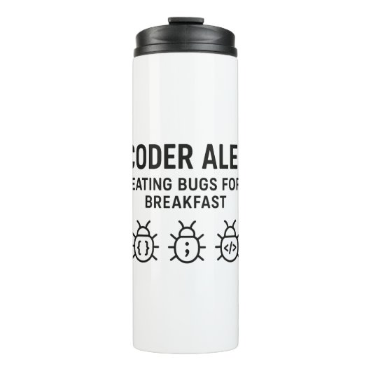 Personalisierter Coder Thermal Tumbler - Essfehler Thermosbecher (Vorderseite)