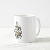 Personalisierter Coffee In Code Out Programmierer Kaffeetasse (VorderseiteRechts)