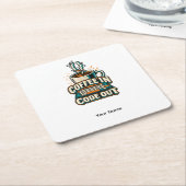Personalisierter Coffee In Code Out Programmierer Rechteckiger Pappuntersetzer (angewinkelt)
