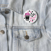 Personalisierter Coffee Queen Knopf Button (Beispiel)