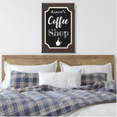 Personalisierter Coffee Shop Art Leinwanddruck (Insitu (Schlafzimmer))
