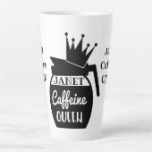 Personalisierter Coffein QUEEN Kaffeepuppe Milchtasse (Vorderseite)
