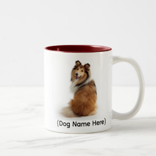 Personalisierter Collie „Ich besitze dich“ Zweifarbige Tasse