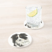 Personalisierter Collie-Untersetzer für benutzerde Getränkeuntersetzer (Seite)