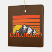 Personalisierter Colorado Berg Sonnenuntergang Keramikornament (Links)