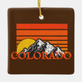 Personalisierter Colorado Berg Sonnenuntergang Keramikornament (Vorderseite)