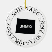 Personalisierter Colorado Keramik Ornament (Hinten)