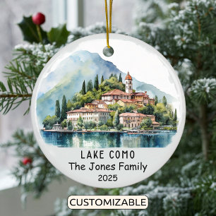 Personalisierter Comer See Ornament, Italien Keramik Ornament