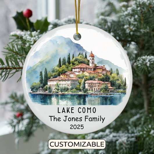 Personalisierter Comer See Ornament, Italien Keramik Ornament