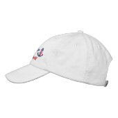 Personalisierter Commodore-Rettungsanker Ihr Name Bestickte Baseballkappe (Links)